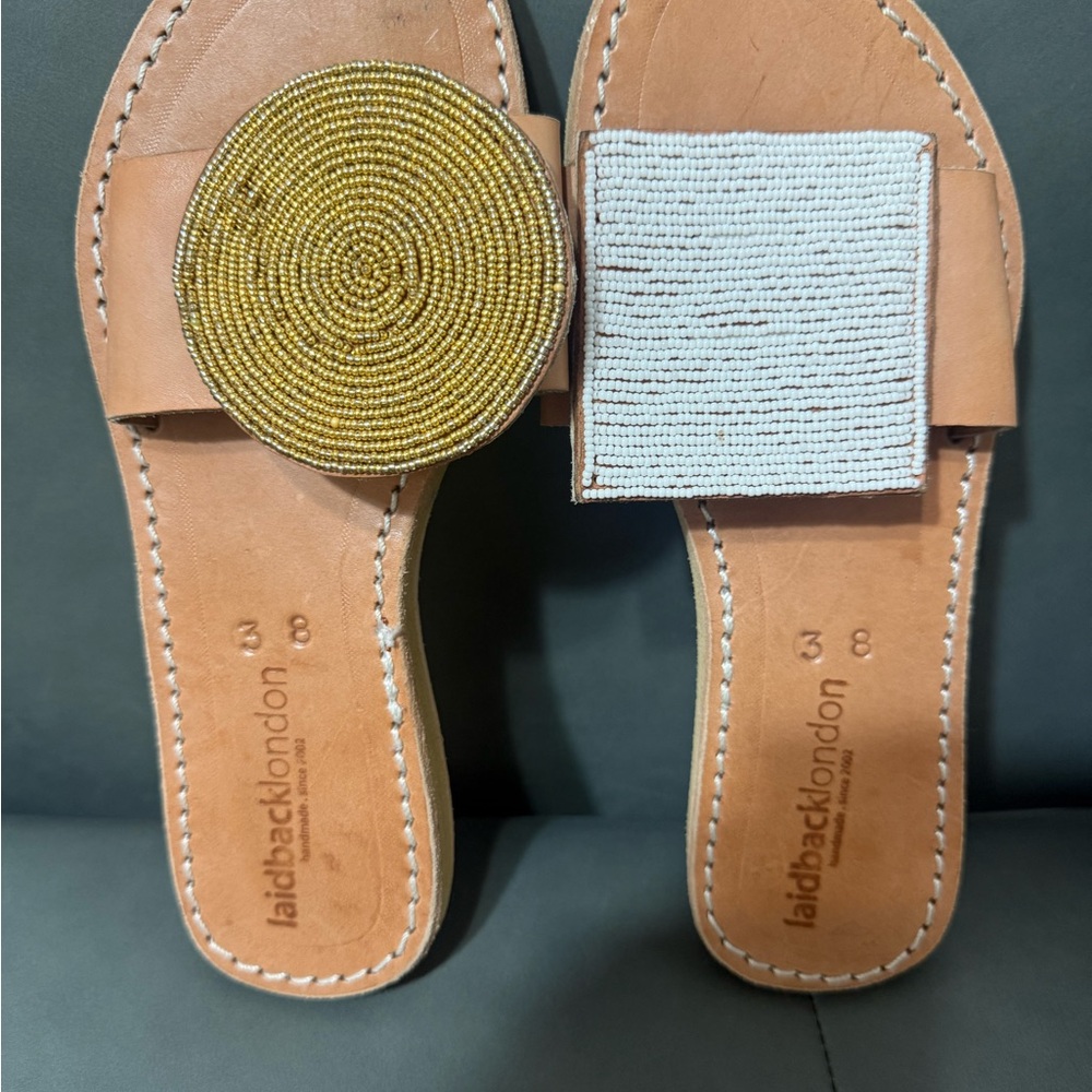 Laidback London Crey Mismatch Sandals Size 38